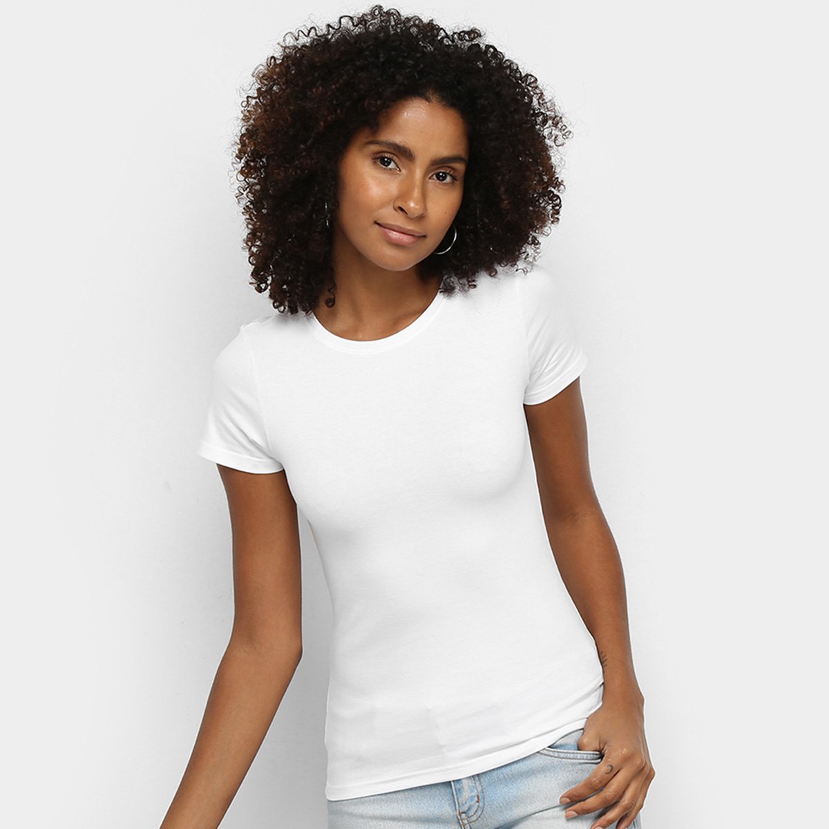 Blusa Malwee Baby Look Básica Feminina