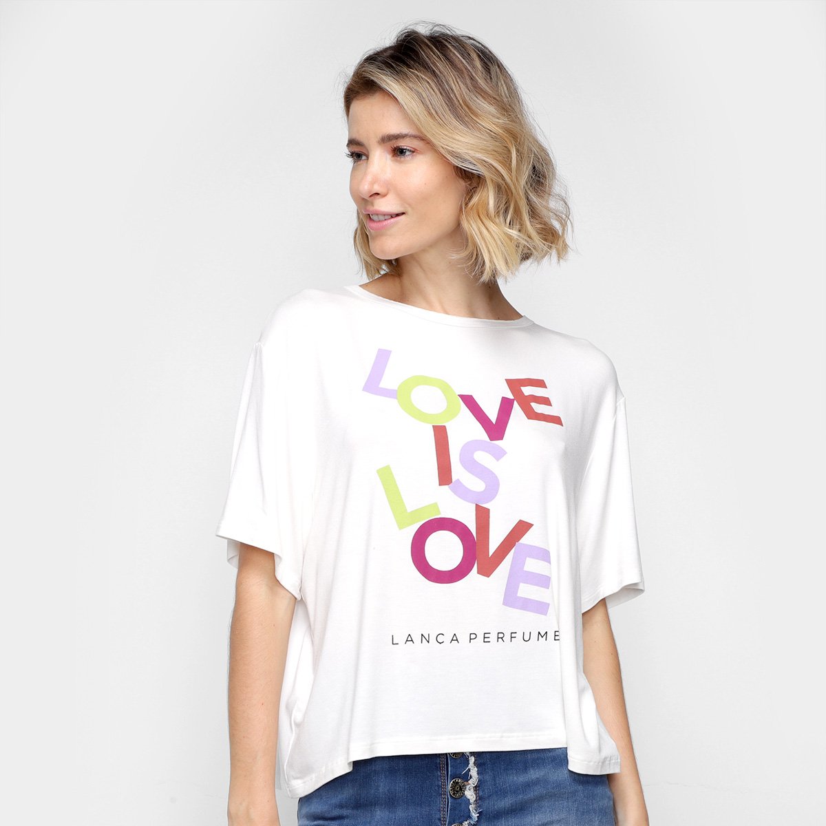 Camiseta Lança Perfume Love Is Love Feminina