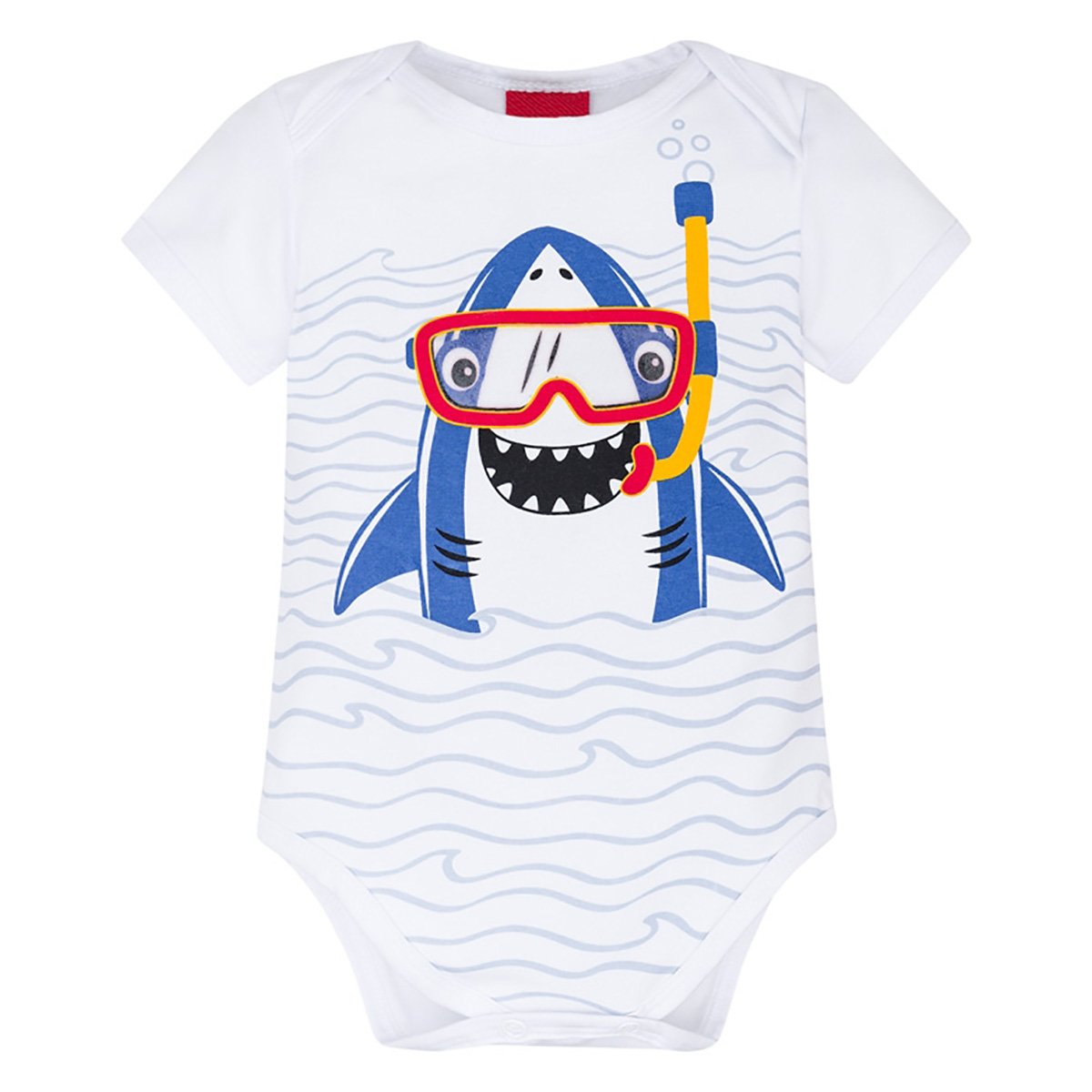 Body Bebê Kyly Cotton Shark Masculino