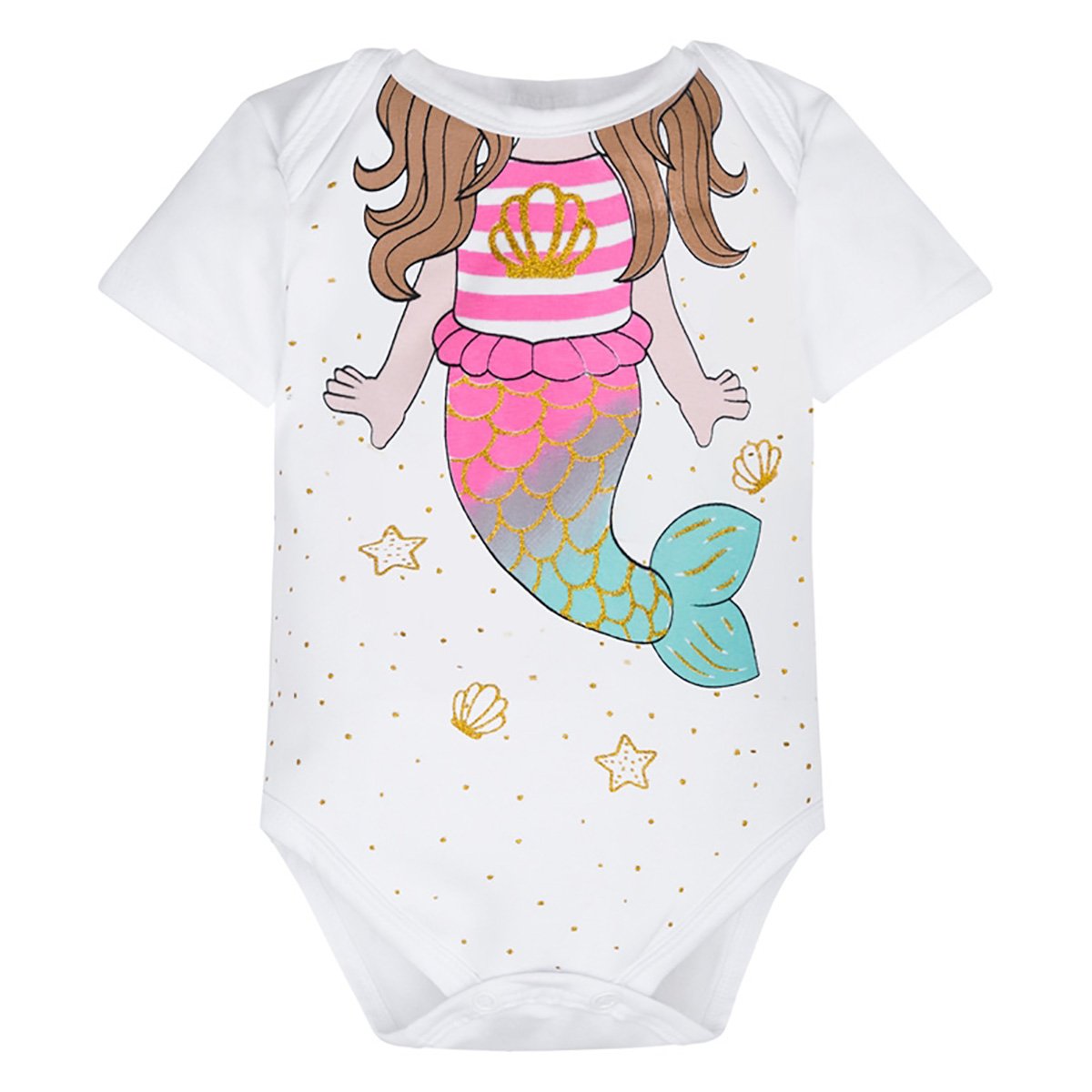 Body Bebê Kyly Cotton Sereia Feminino