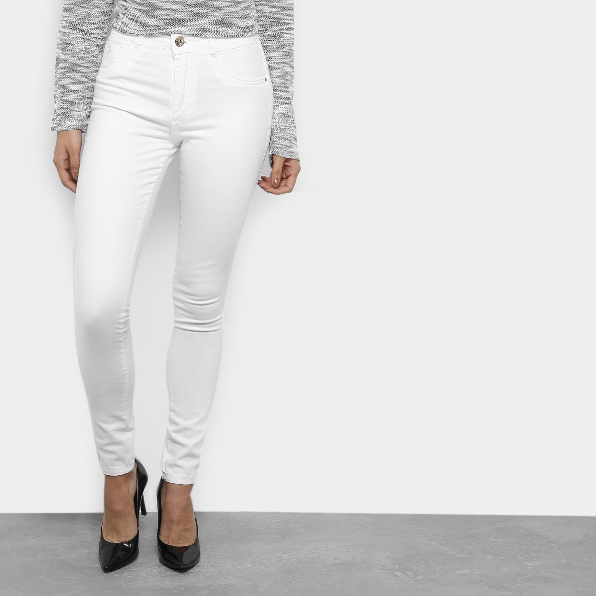 Calça Sarja Skinny Biotipo Básica Cintura Média Feminina