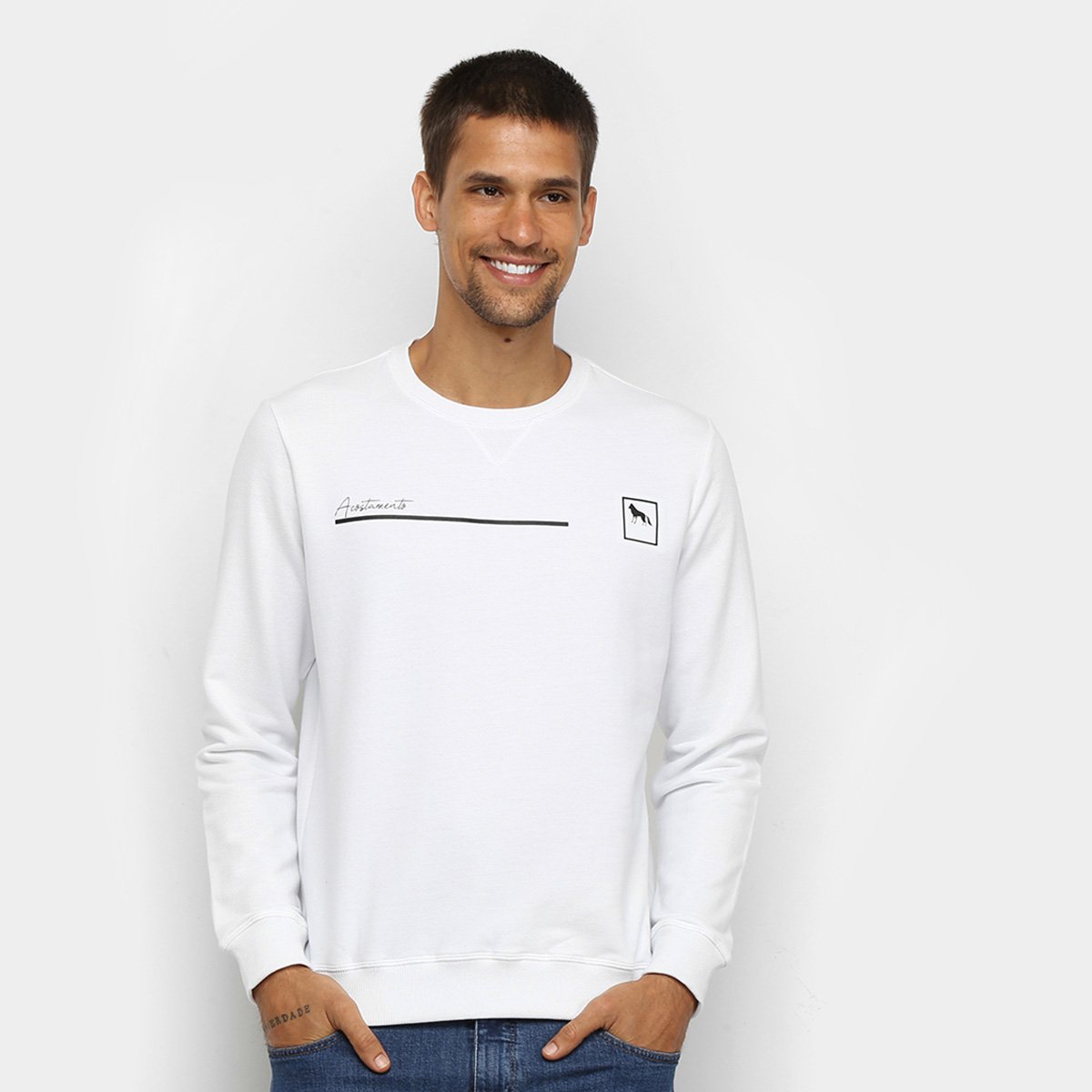 Moletom Acostamento Estampado Masculino
