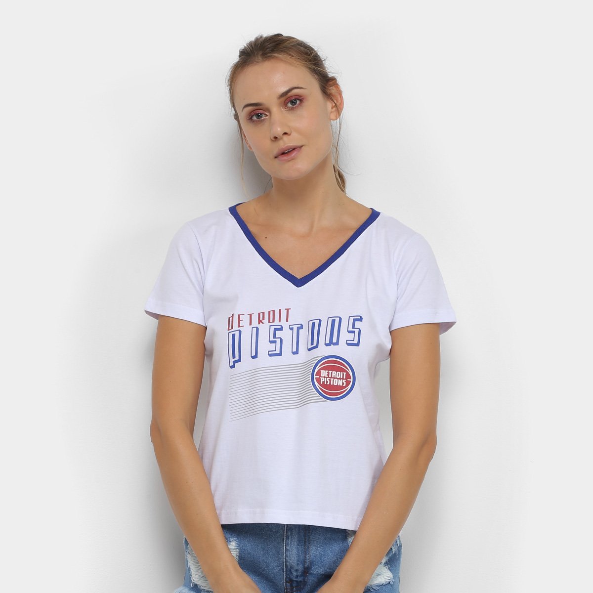 Camiseta NBA Detroit Pistons Est Advance Feminina