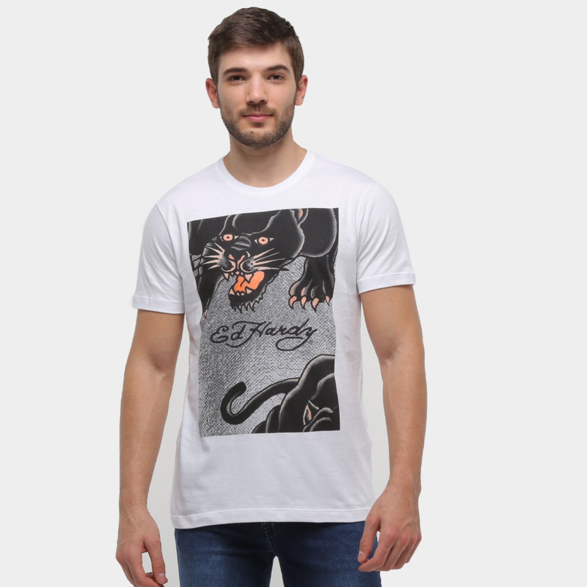 Camiseta Ed Hardy Full Panther Masculina