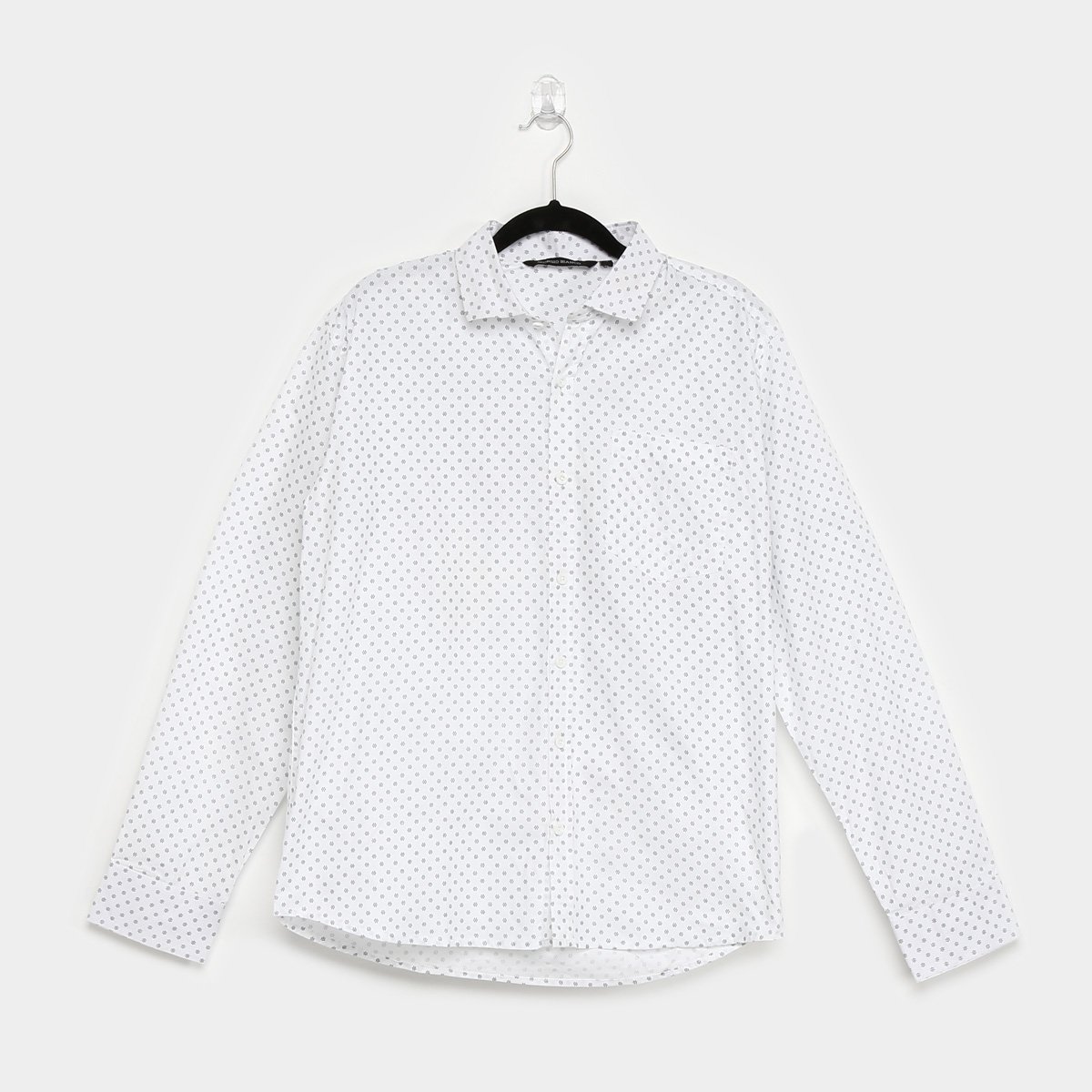Camisa Giorgio Bianco Estampada Manga Longa Masculina