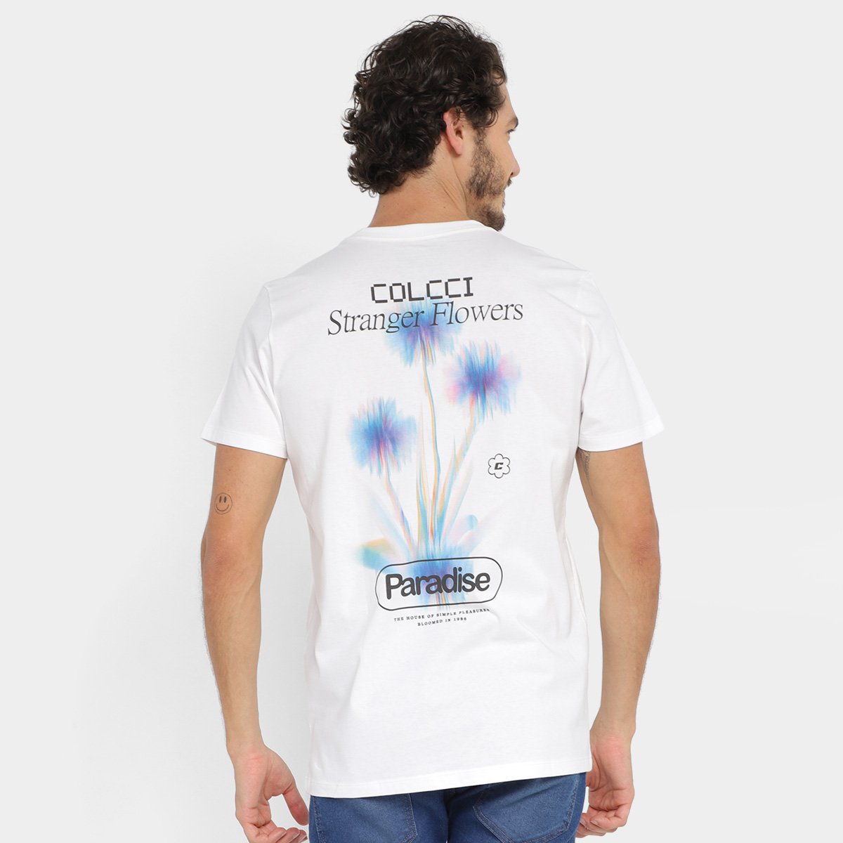 Camiseta Colcci Stranger Flowers Masculina