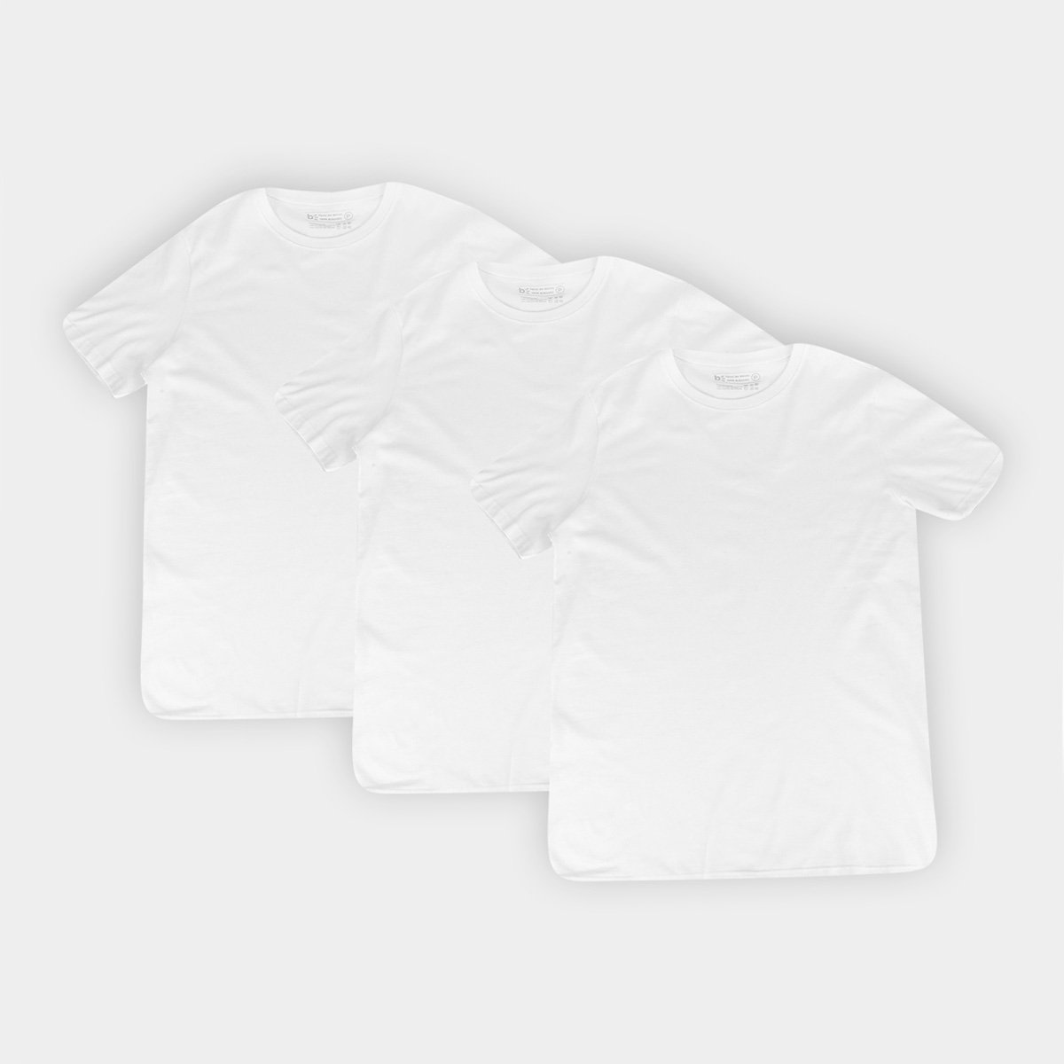 Kit Camisetas Basicamente Lisas 3 Peças Masculina