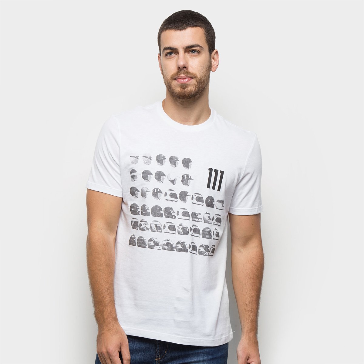 Camiseta RB111 Rubens Barrichello Helmet Masculina