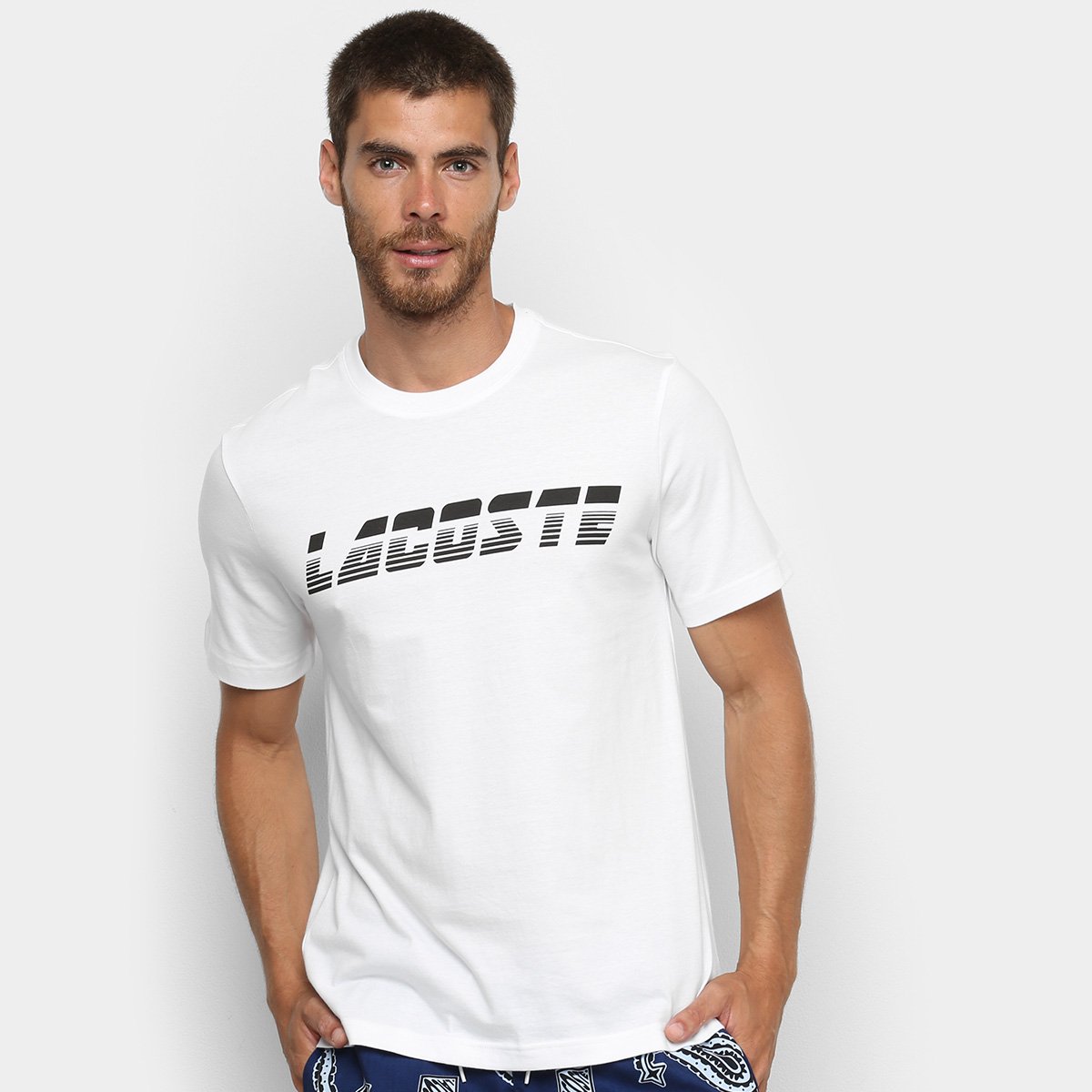 Camiseta Lacoste Live Logo Masculina