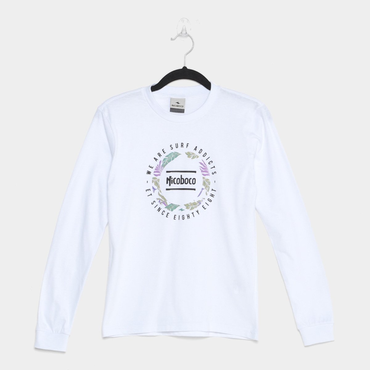 Camiseta Juvenil Nicoboco Surf Manga Longa Masculina