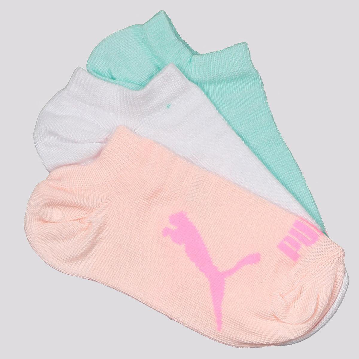 Kit Meia Infantil Puma Sapatilha 3 Pares
