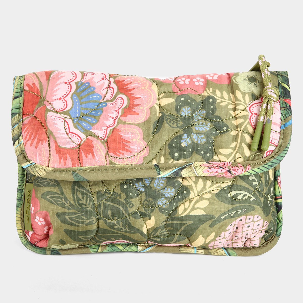 Bolsa Farm Transversal Tapioca Lenço Flor Feminina