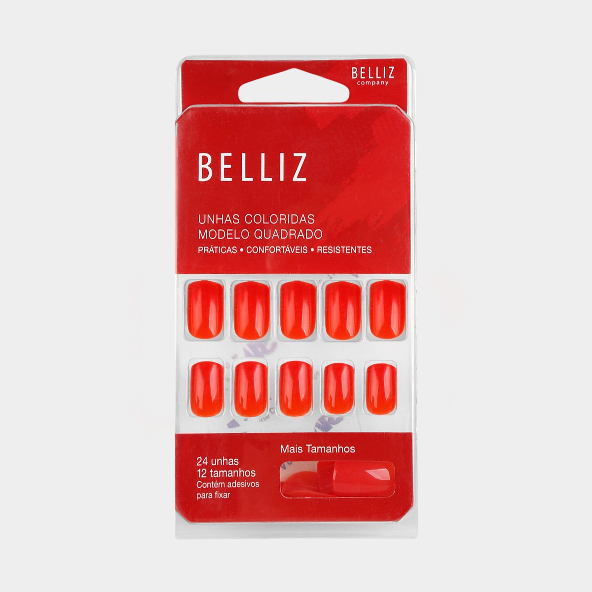 Unhas Postiças Belliz Hot Quadrado