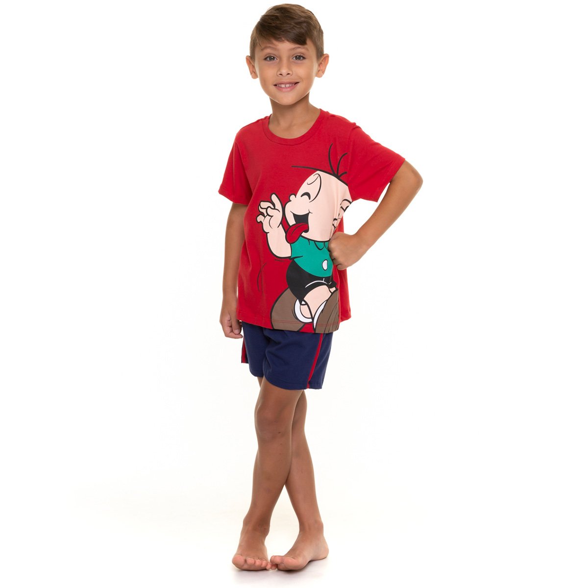 Pijama Infantil Evanilda Turma da Mônica Masculino