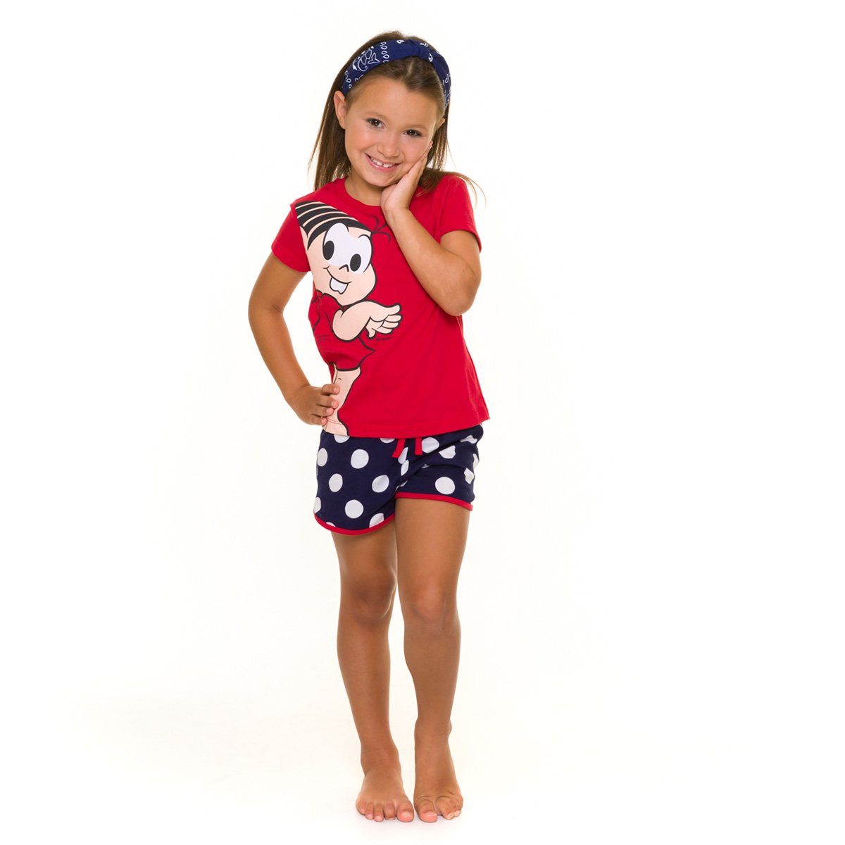 Pijama Infantil Evanilda Turma da Mônica Feminino