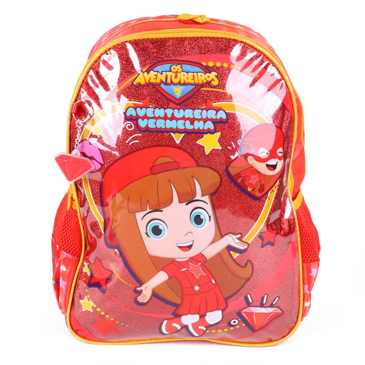 Mochila Escolar Clio Style Aventureira Vermelha 16"Feminina