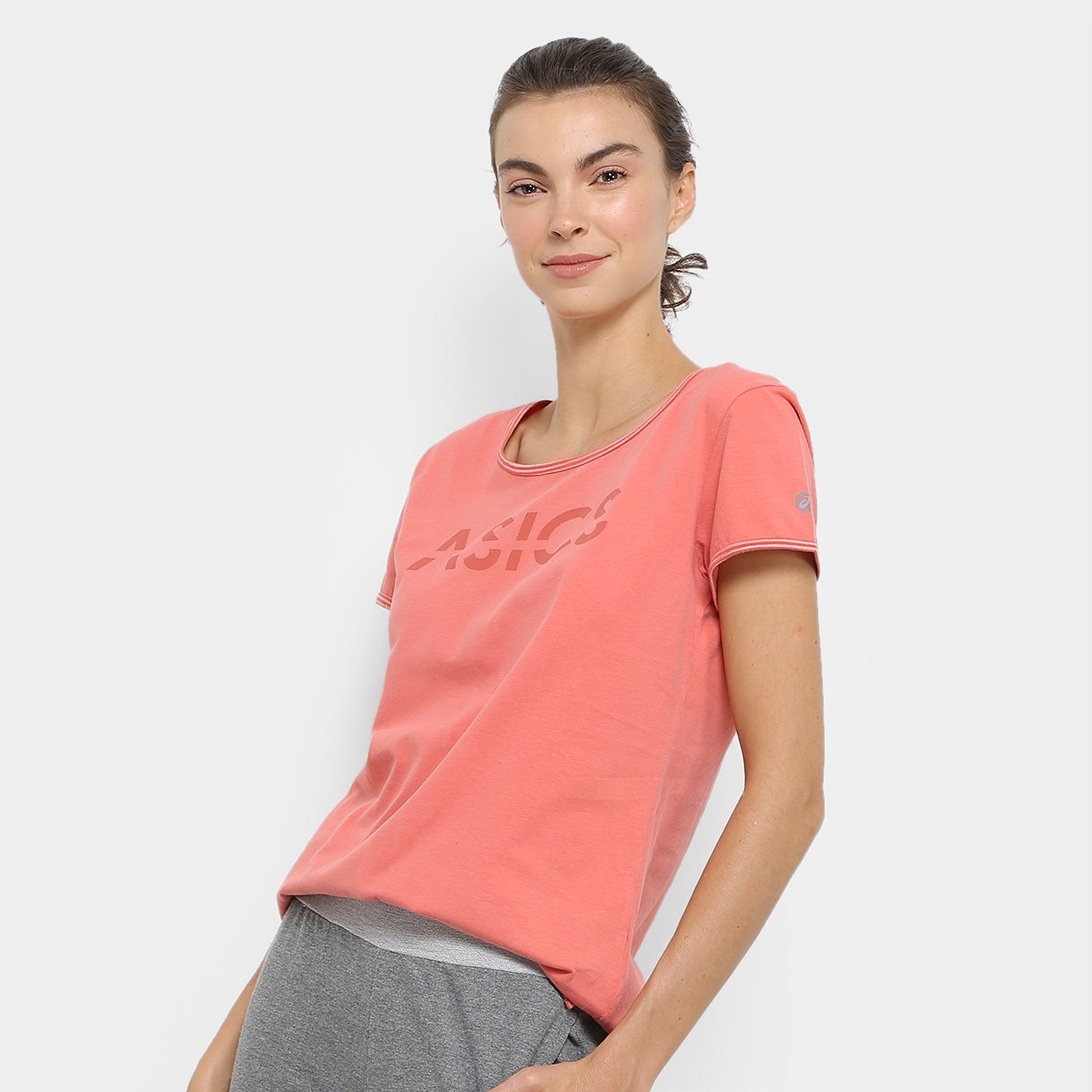 Camiseta Asics Training Stripe SS Feminina