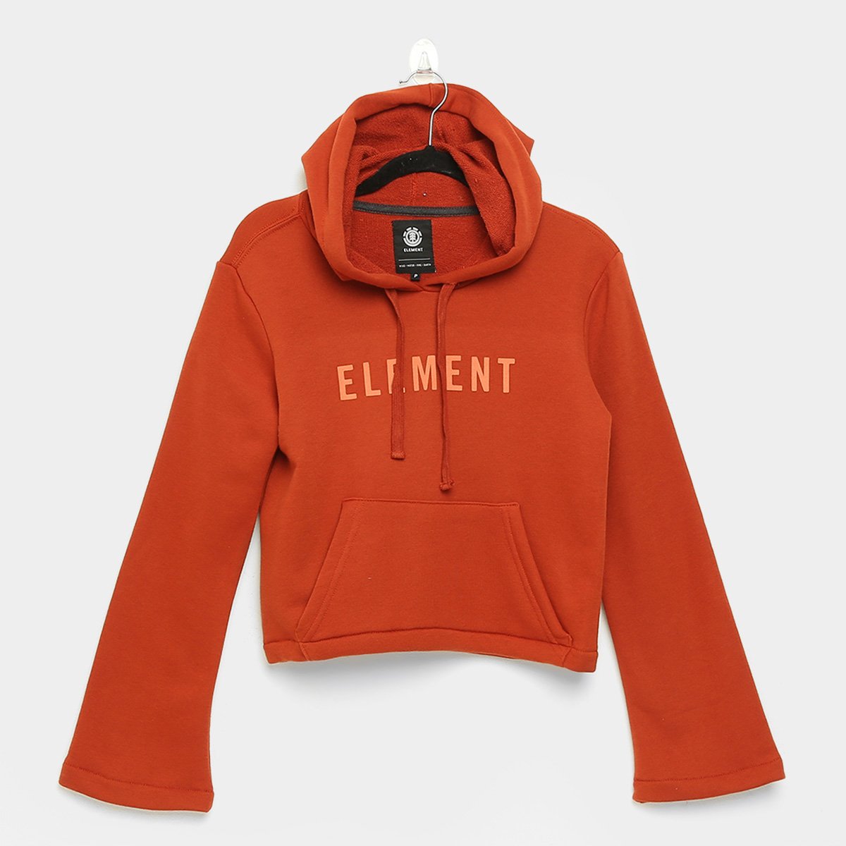 Moletom Cropped Element Brown Feminino