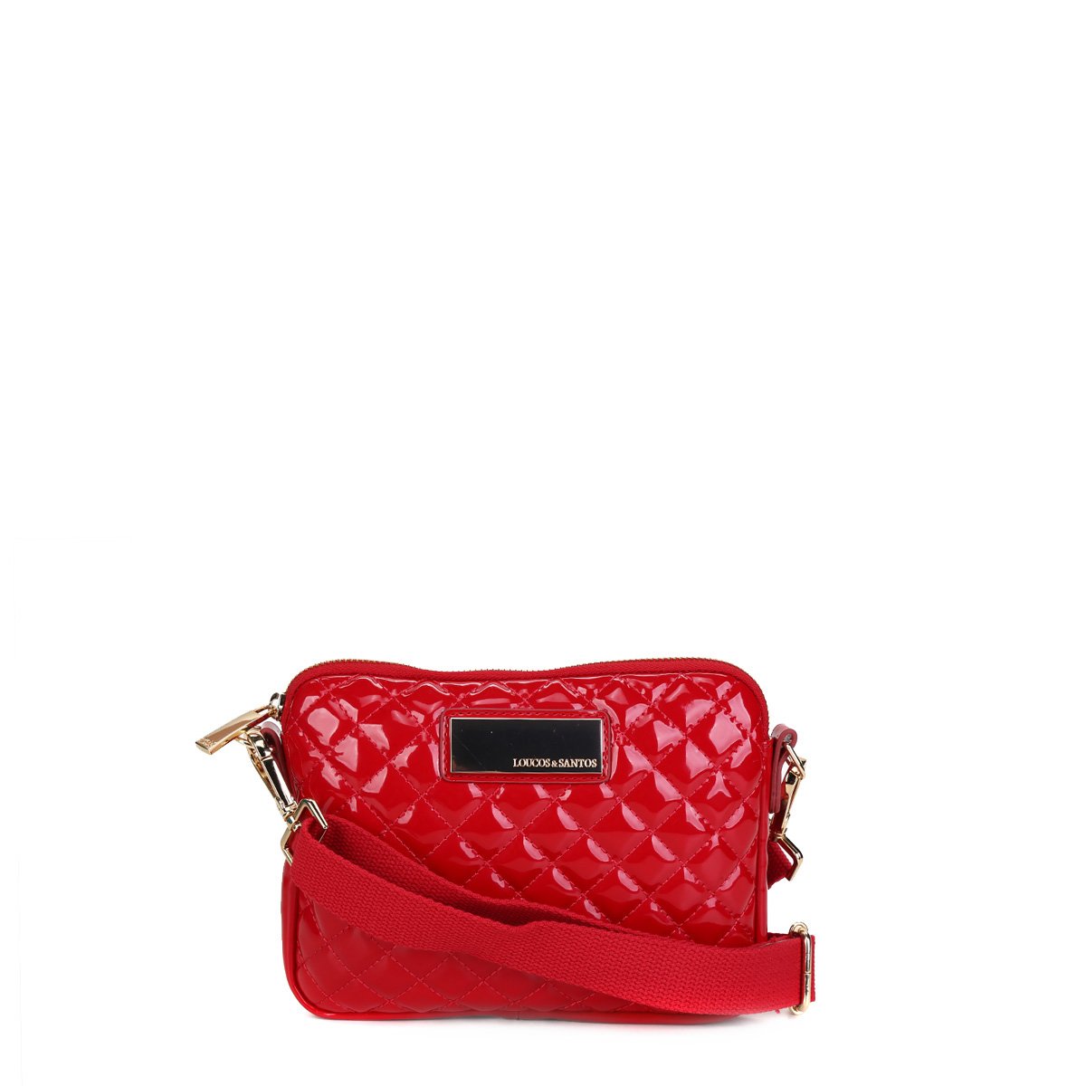 Bolsa Loucos & Santos Mini Bag Matalassê Plaquinha Feminina