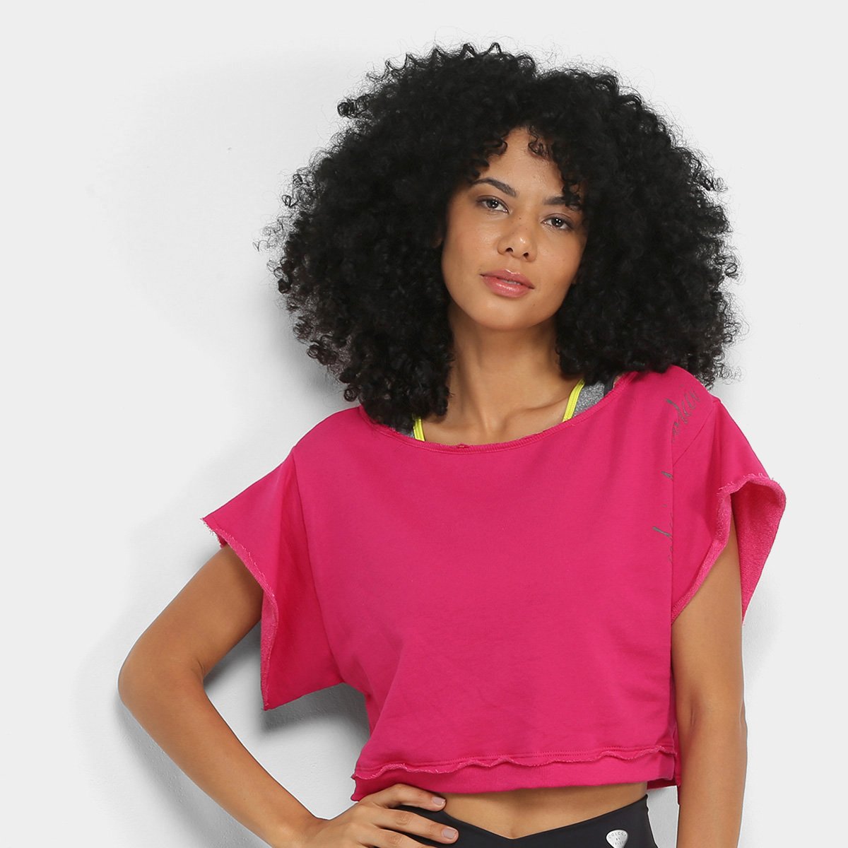 Moletom Cropped Colcci Fitness Colors Feminino
