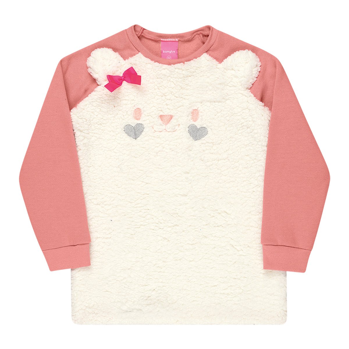 Moletom Infantil Kamylus Pelúcia Feminino