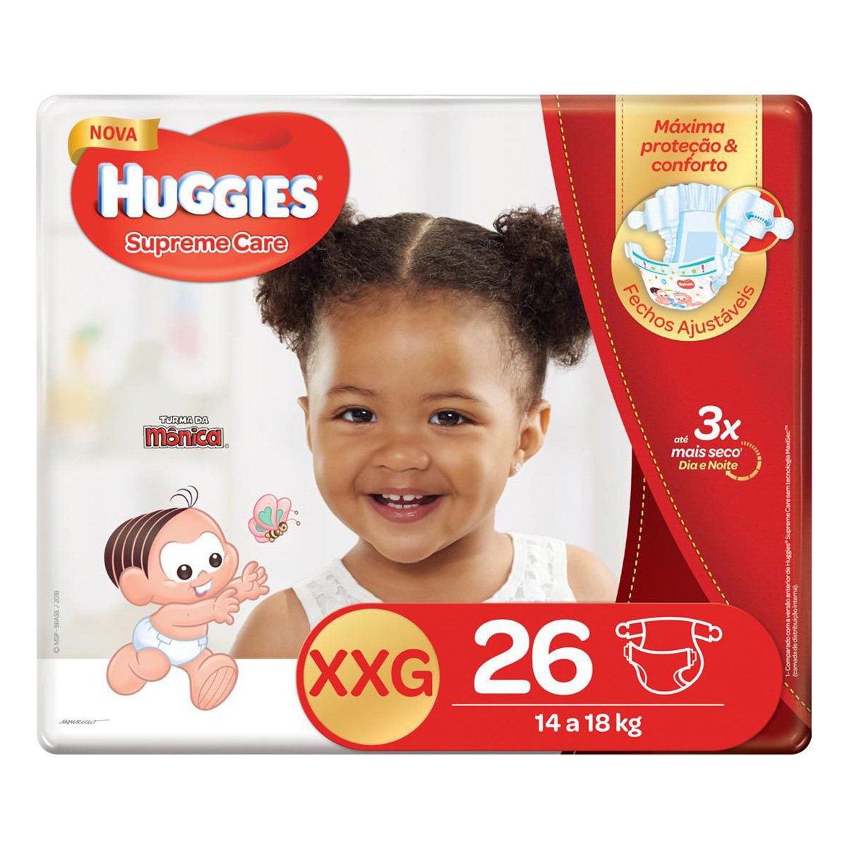 Fralda Huggies Turma da Mônica Supreme Care