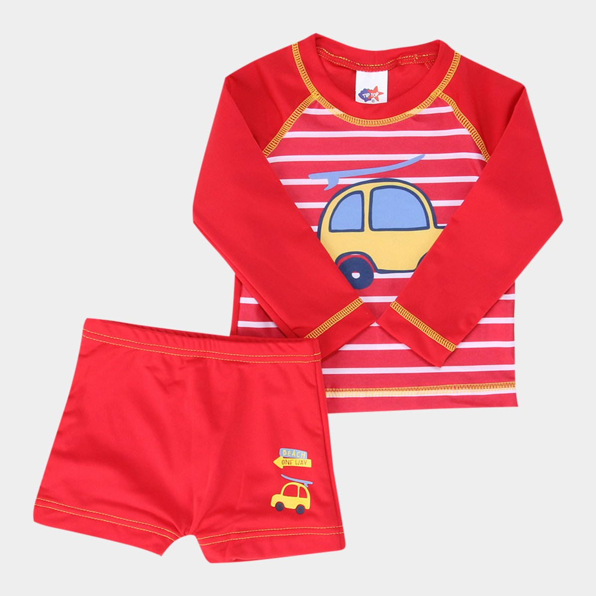Conjunto Praia Bebe Tip Top Beach One Way Manga Longa Masculino