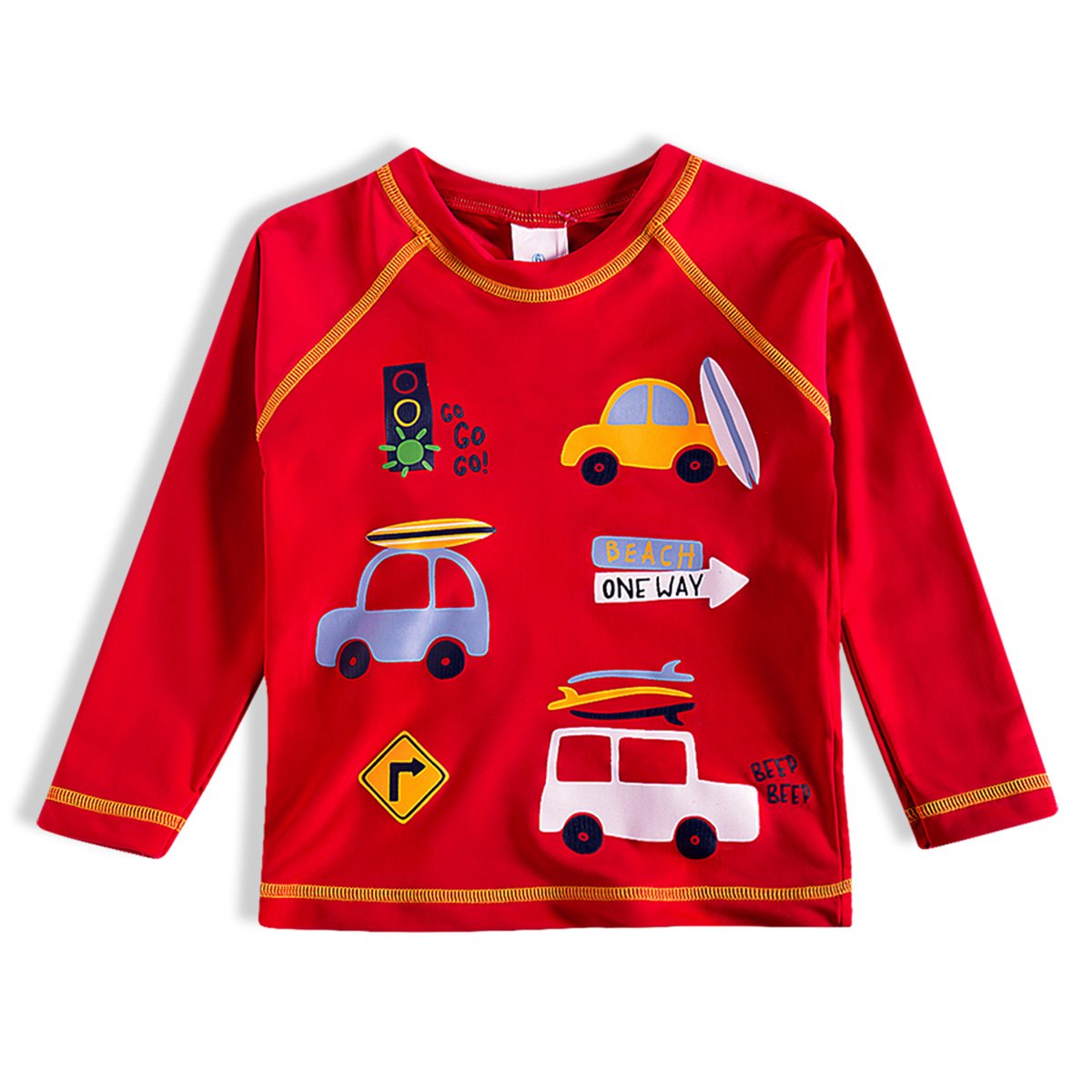Camiseta Praia Infantil Tip Top Toddler Manga Longa