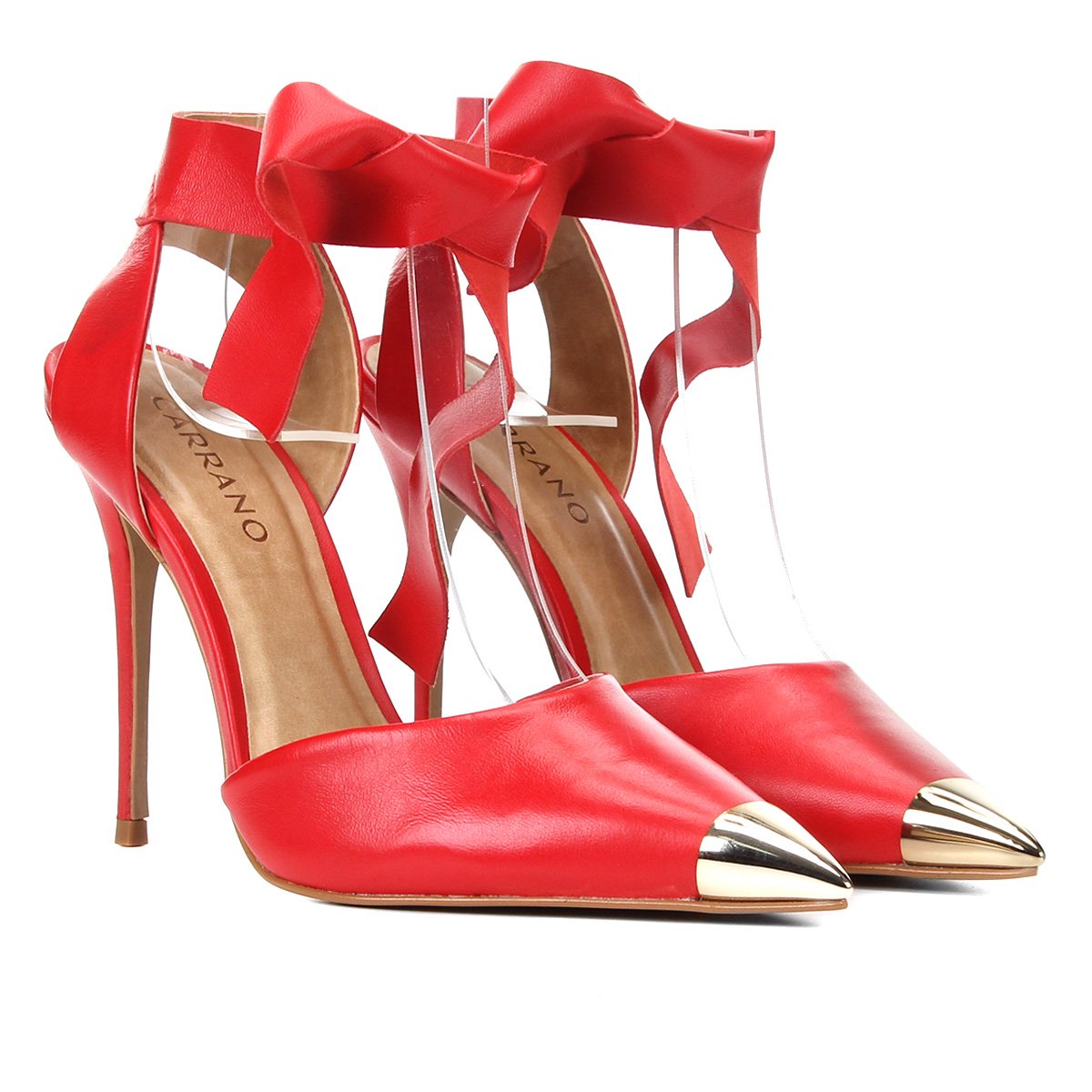 Scarpin Couro Carrano Chanel Com Amarração