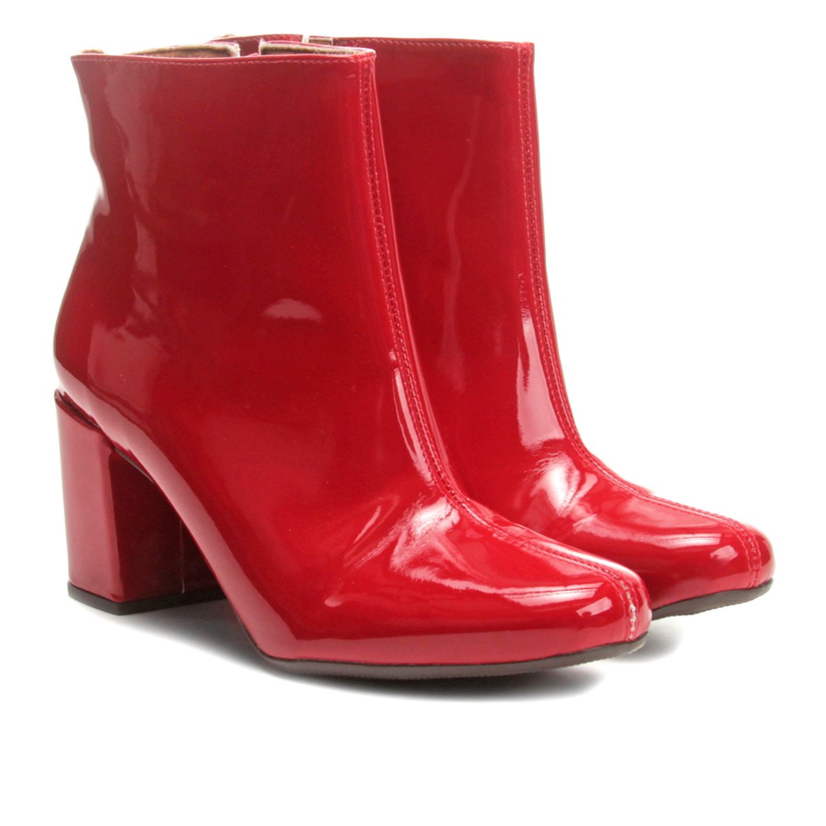 bota cano curto zatz salto grosso feminina