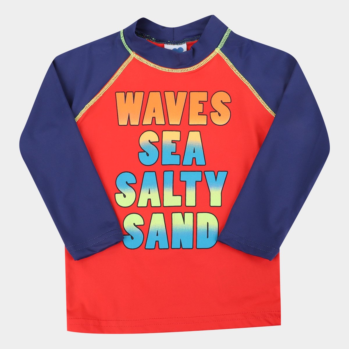 Camiseta Infantil Marlan Praia UV 50+ Manga Longa Masculina