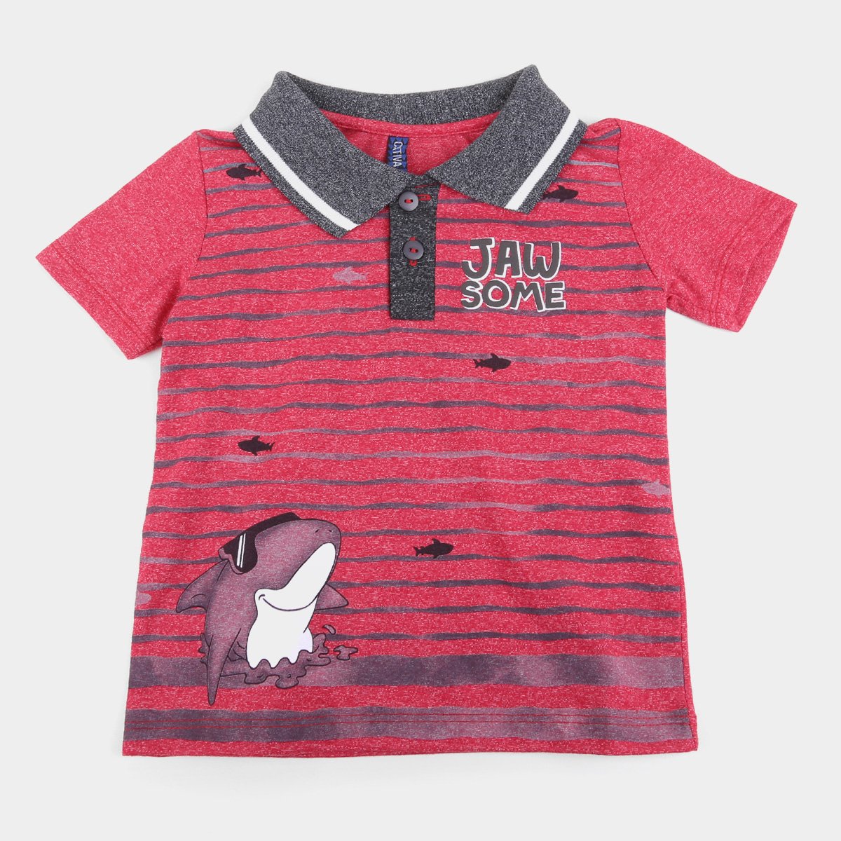 Camisa Polo Bebê Cativa Jaw Some Masculina