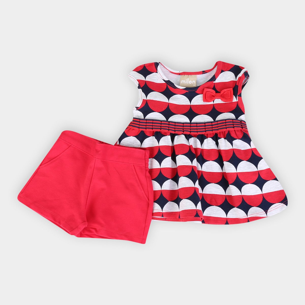 Conjunto Infantil Milon Poá Laço Feminino