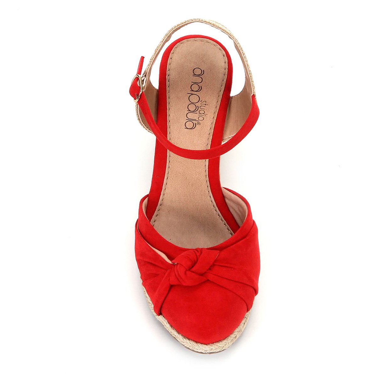 Sandália Anabela Studio Ana Paula Espadrille Nó Fechada Feminina