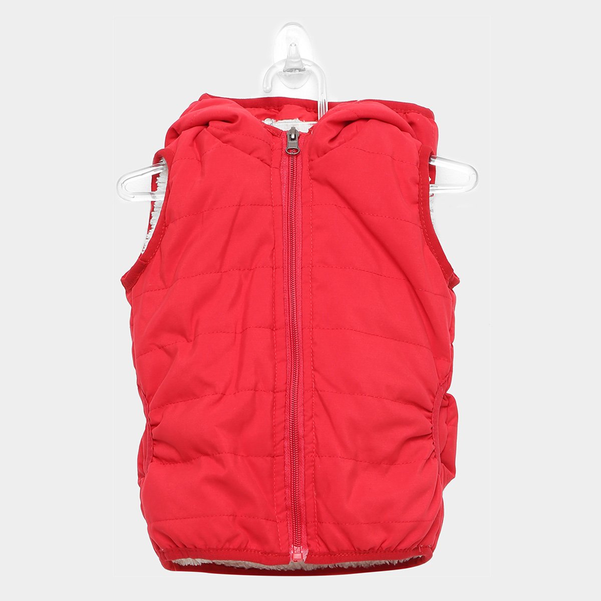 Colete Infantil Kids Clothes Nylon Capuz Orelhinha Forro Pelo Masculino