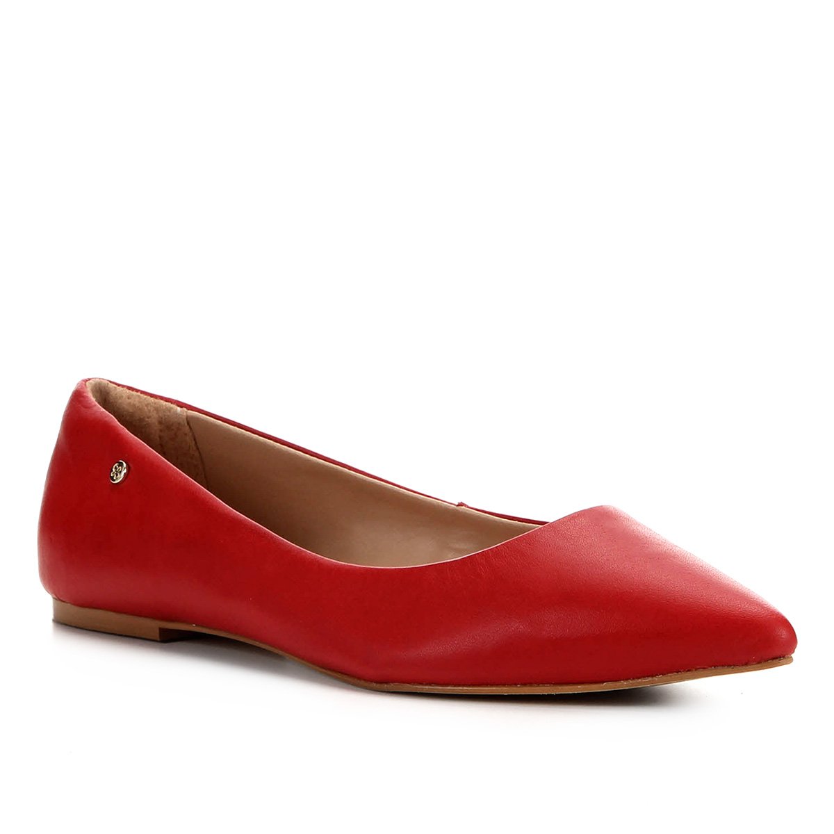 Sapatilha Couro Shoestock Bico Fino Básica Feminina