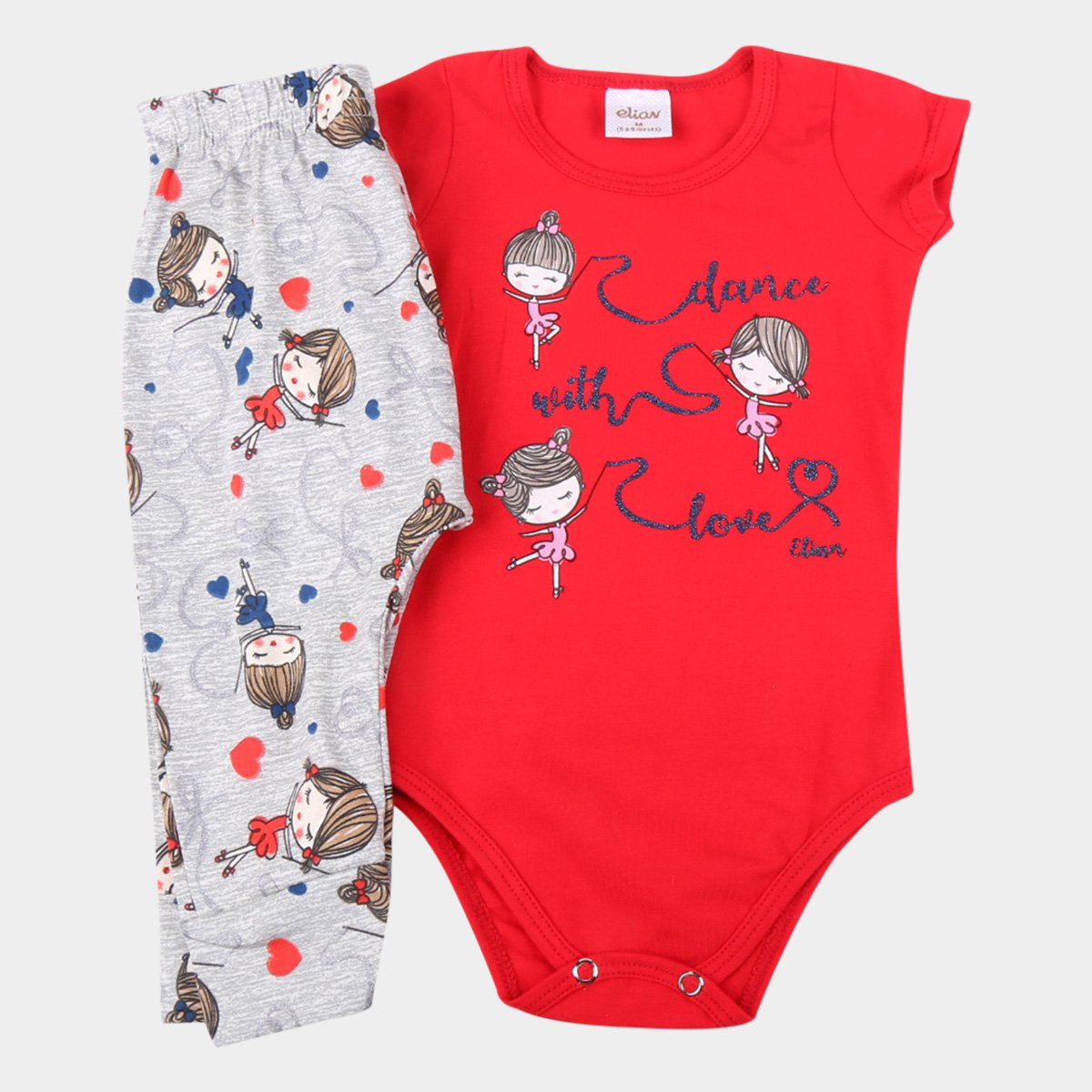 Conjunto Bebê Elian Body E Calça Com Faixa De Cabelo Feminino