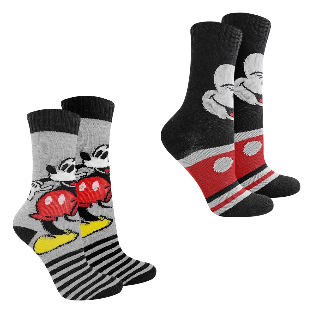 Kit Meia Infantil Disney Cano Longo Mickey 2 Pares Masculina