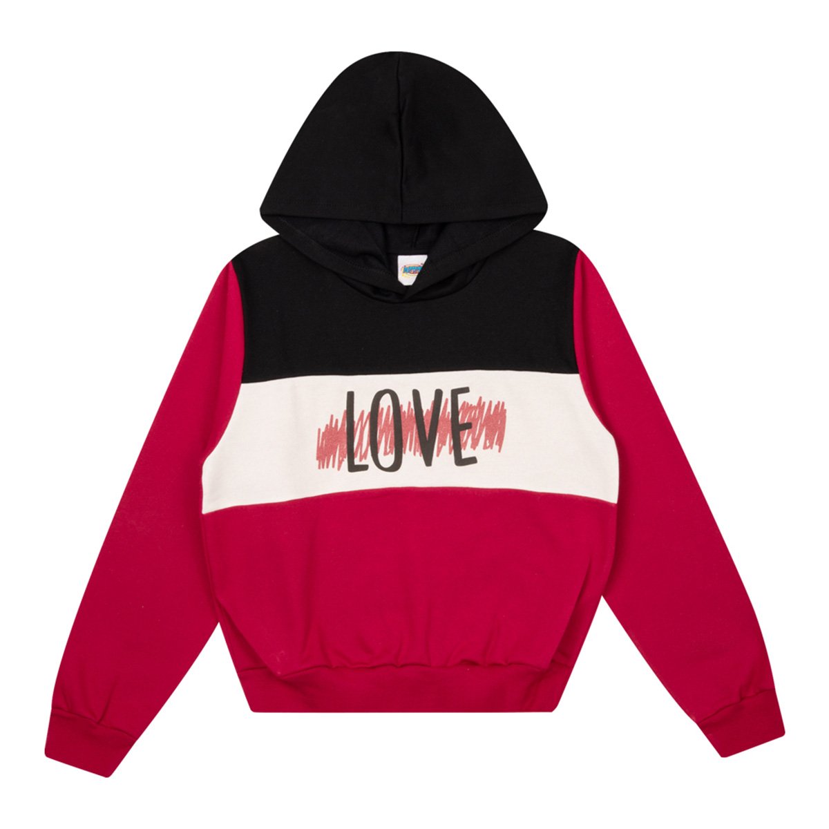 Moletom Infantil Duzizo Love Com Recortes Feminino