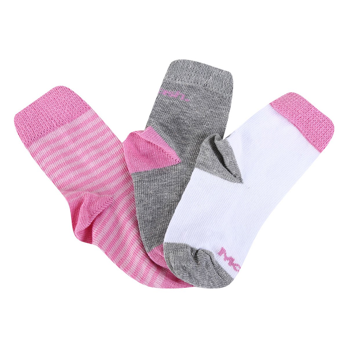 Kit Meia Infantil Mash Cano Médio Com Lycra Baby