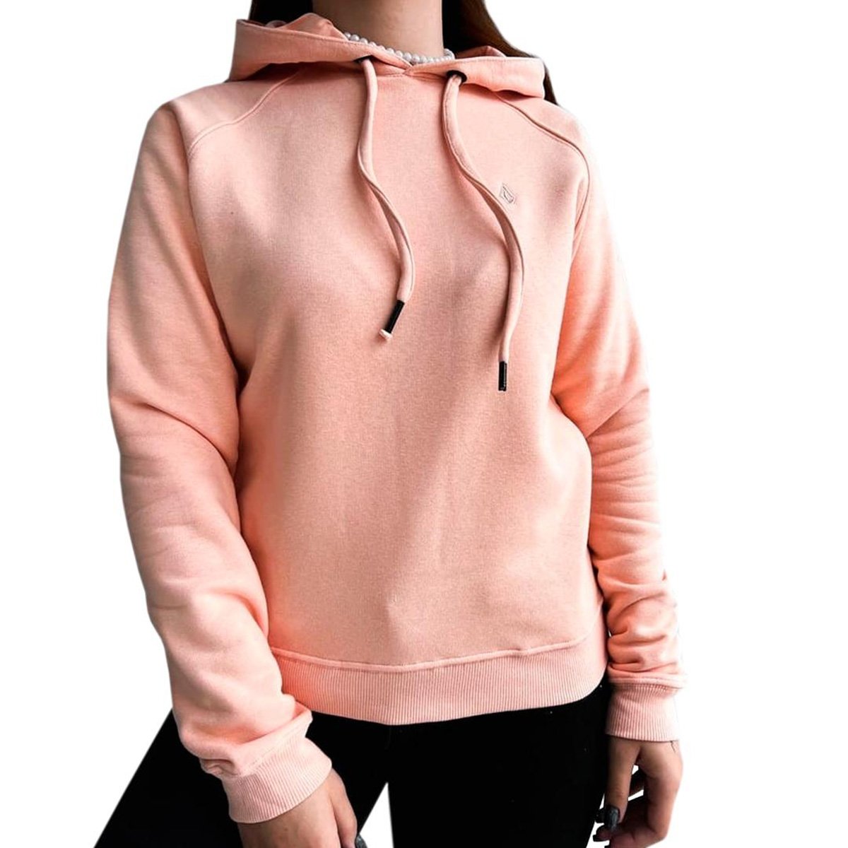 Moletom Canguru Volcom FC Single Stone Capuz Feminino