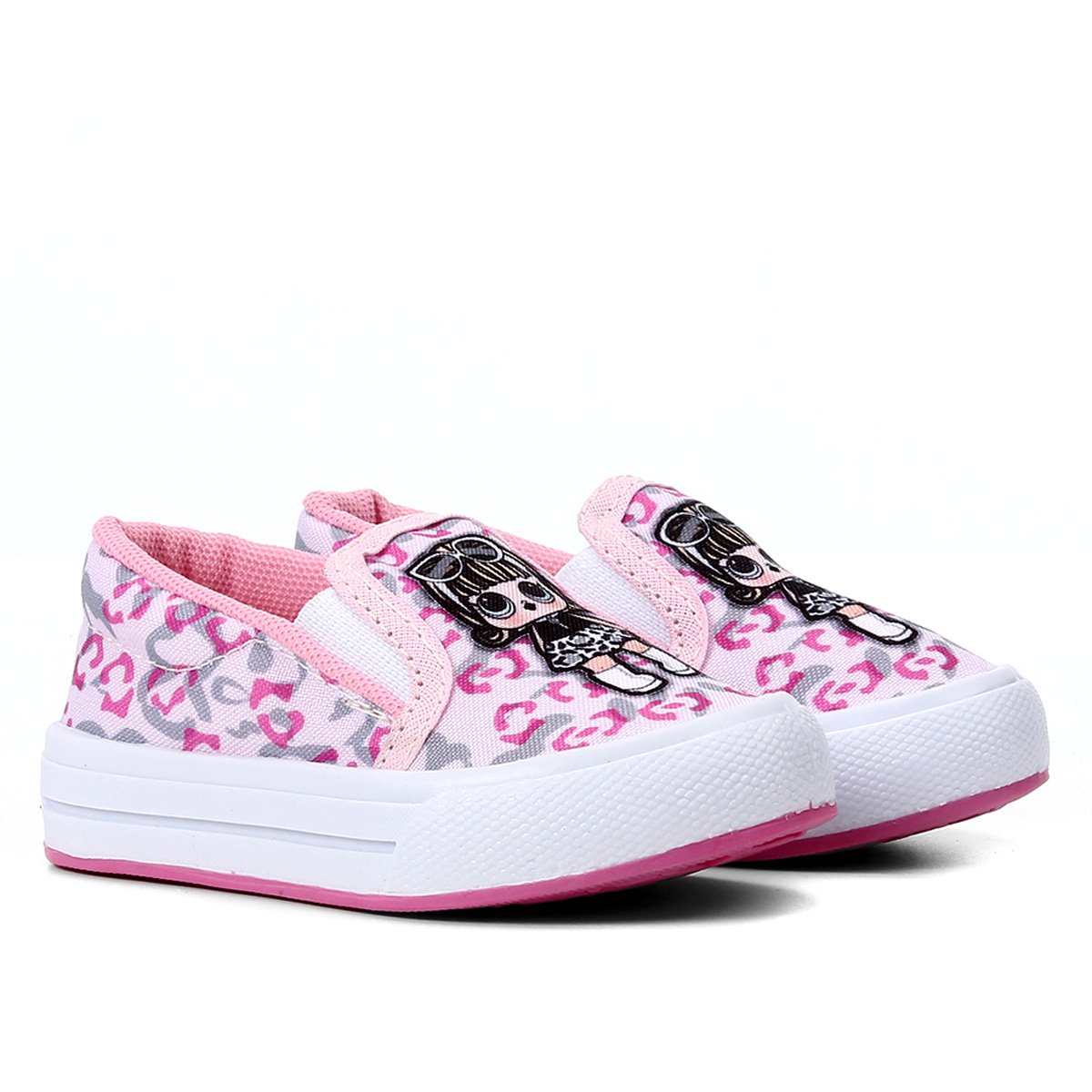 Tênis Infantil Kurz Slip On Animal Print Onça Doll Feminino