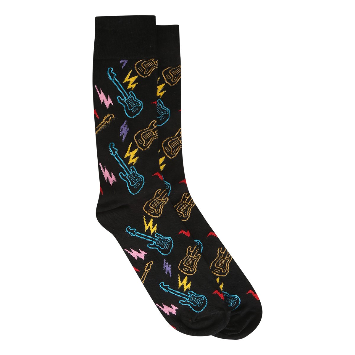 Meia 3/4 Happy Socks Cano Alto Guitarra Sock Masculina