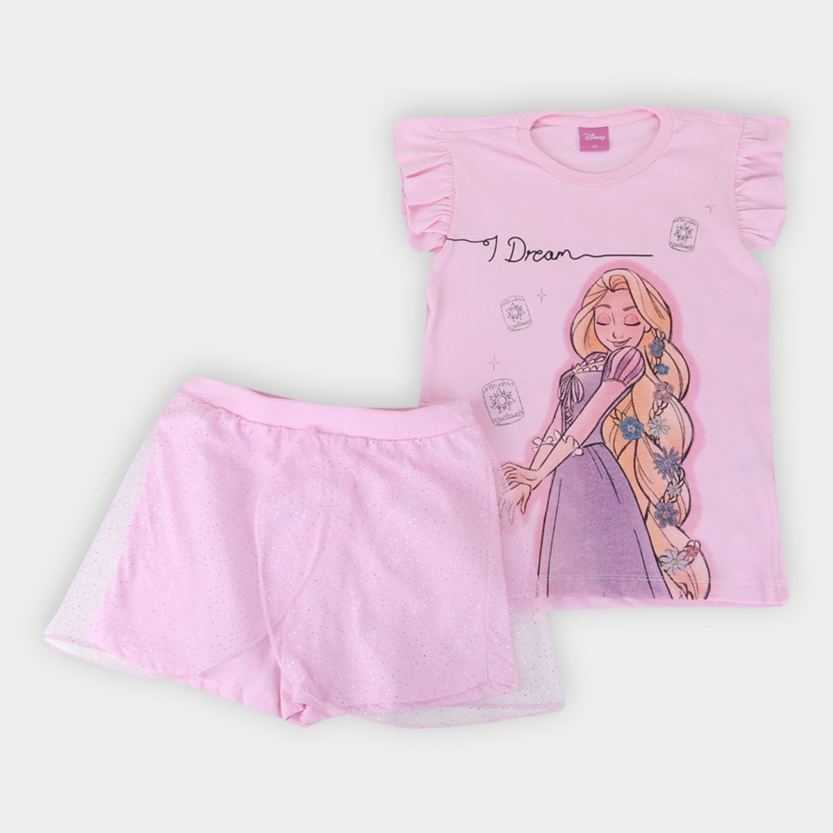 Pijama Infantil Evanilda Princesas Disney Feminino
