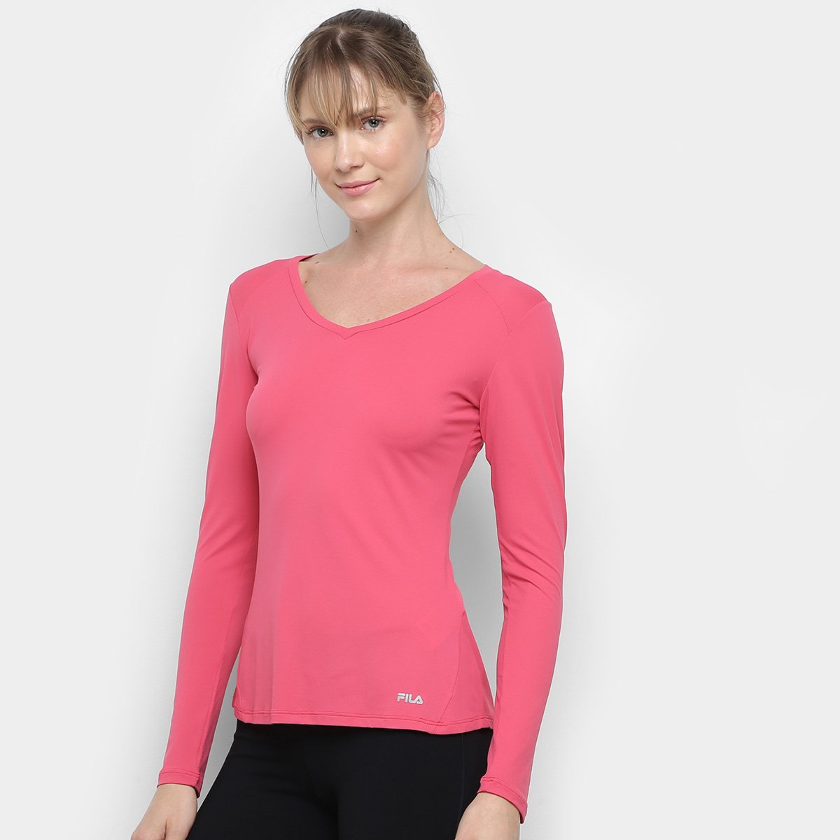 Camiseta Fila Bio Coat Manga Longa Feminina