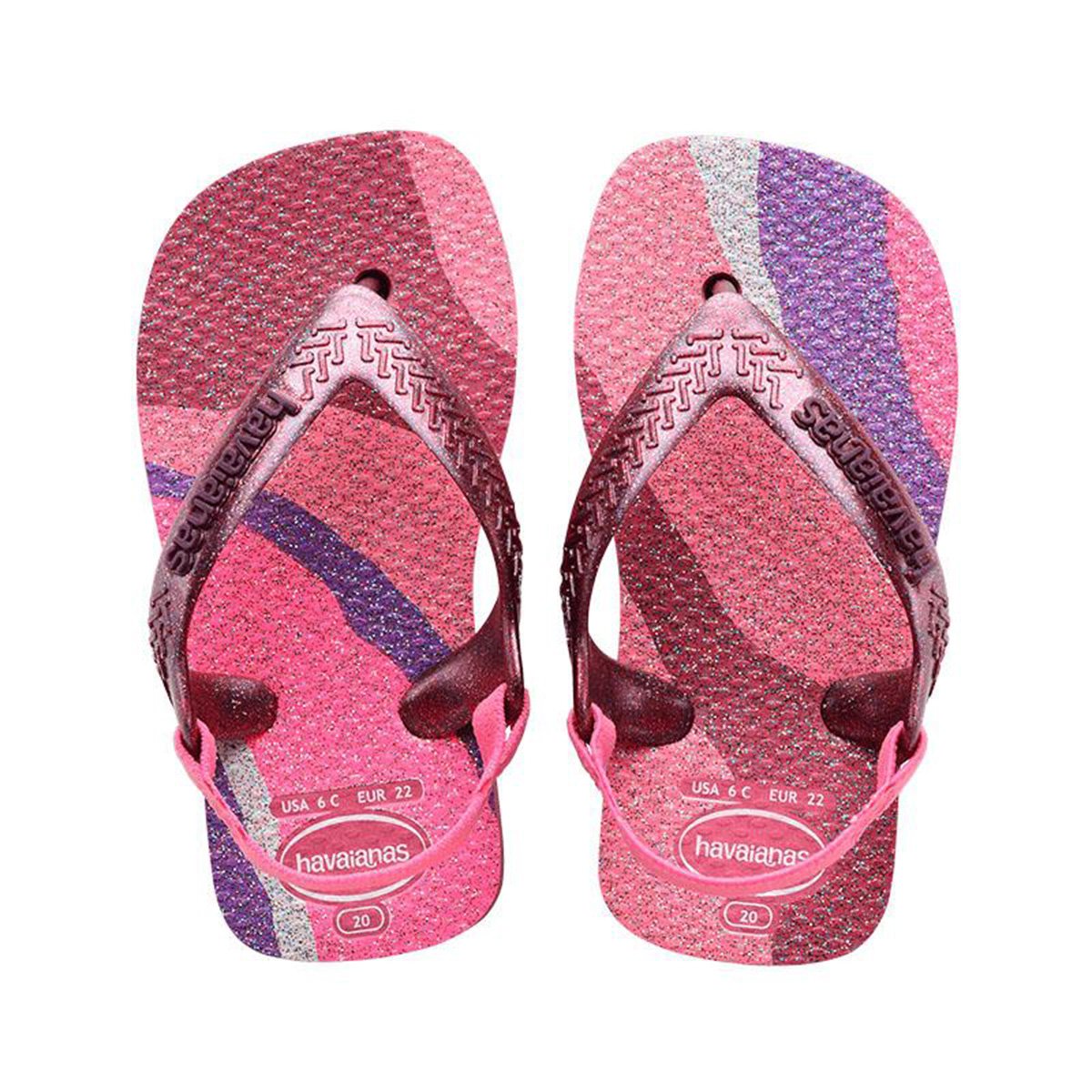 Chinelo Bebê Havaianas Baby Pallete Glow Menina