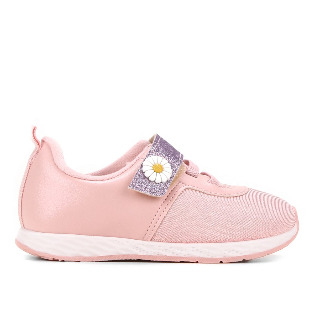 Tênis Bebê Molekinha Floral Brilho Feminino
