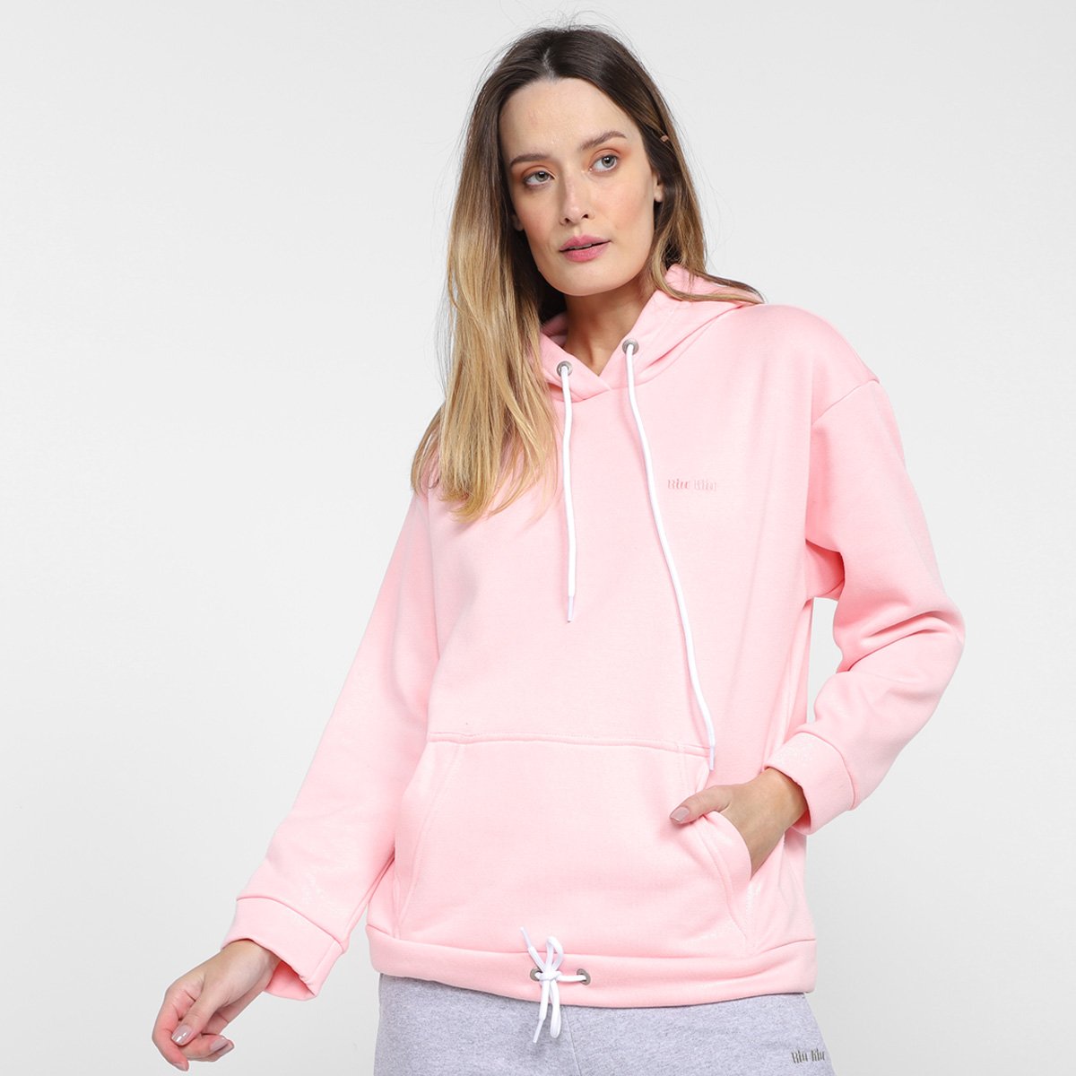 Moletom Riu Kiu RK Oversized Canguru Feminino