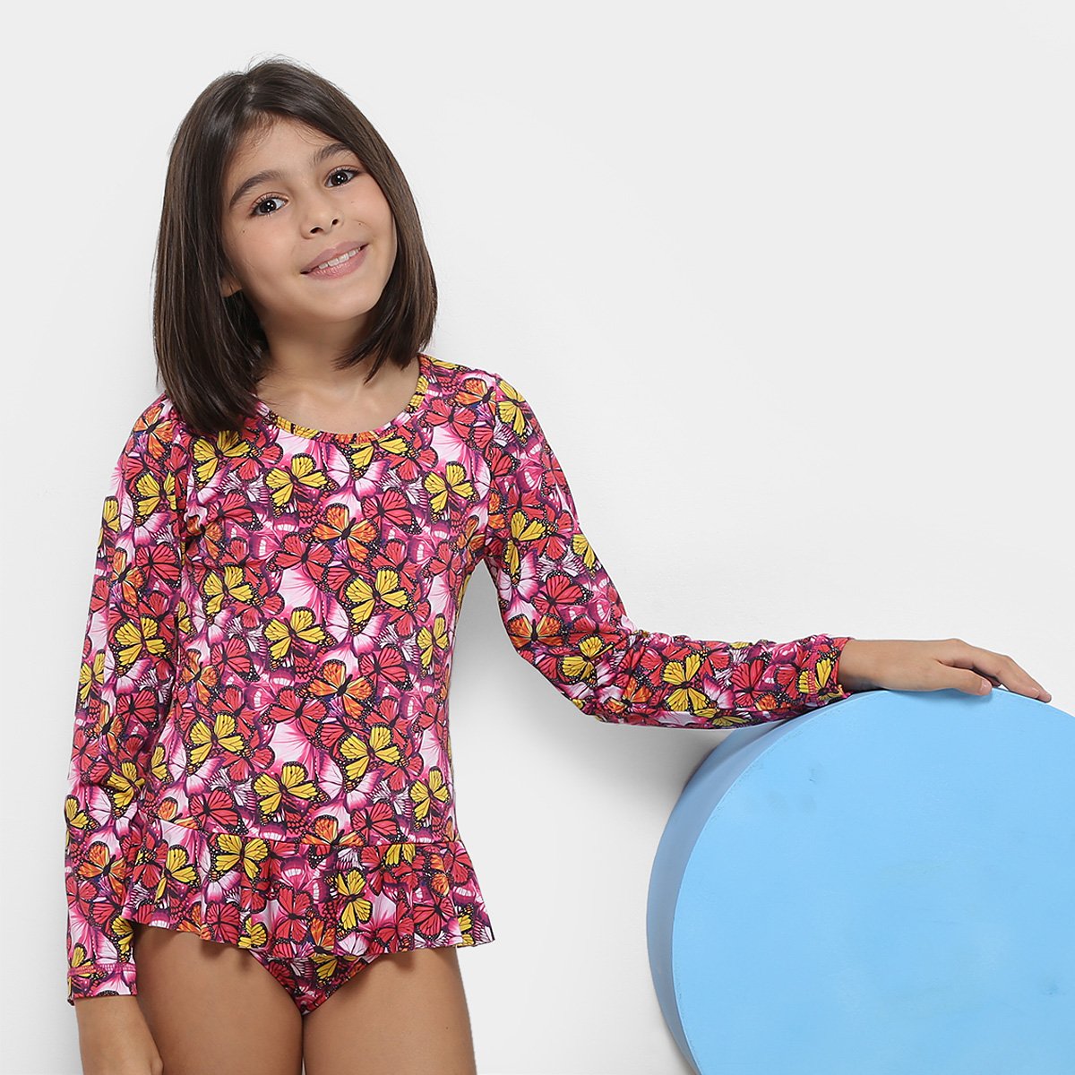 Maiô Body Infantil Tip Top Borborletas Feminino