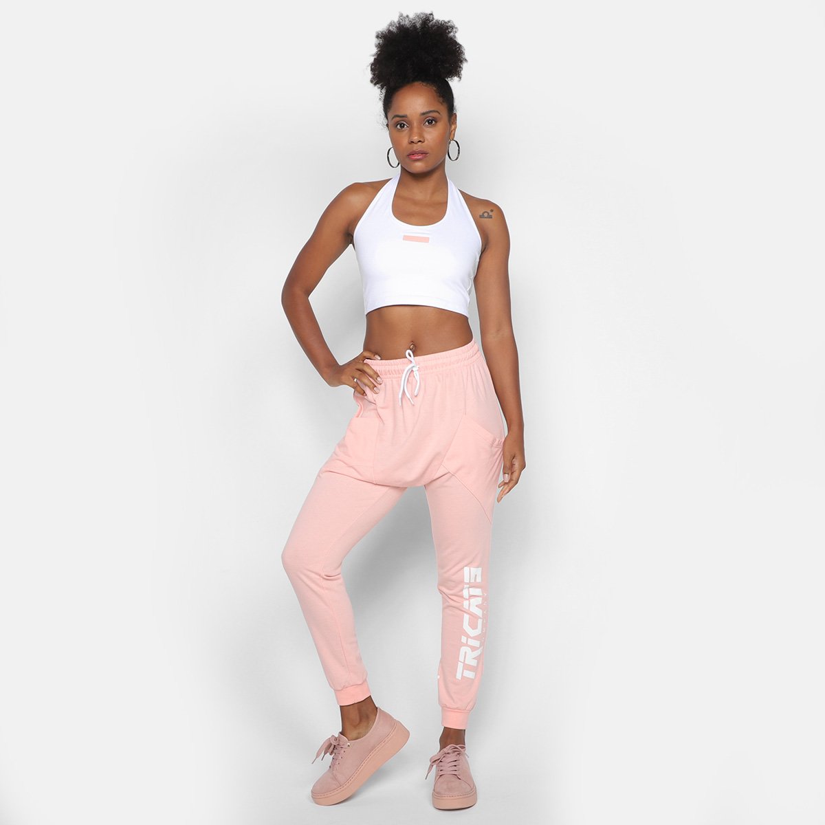 Conjunto Tricats Cropped Live + Calça Jogger Feminina